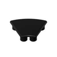 MODULAR SOLUTIONS POLYAMIDE END CAP 45MM X 45MM RADIUS 45 DEG BLACK